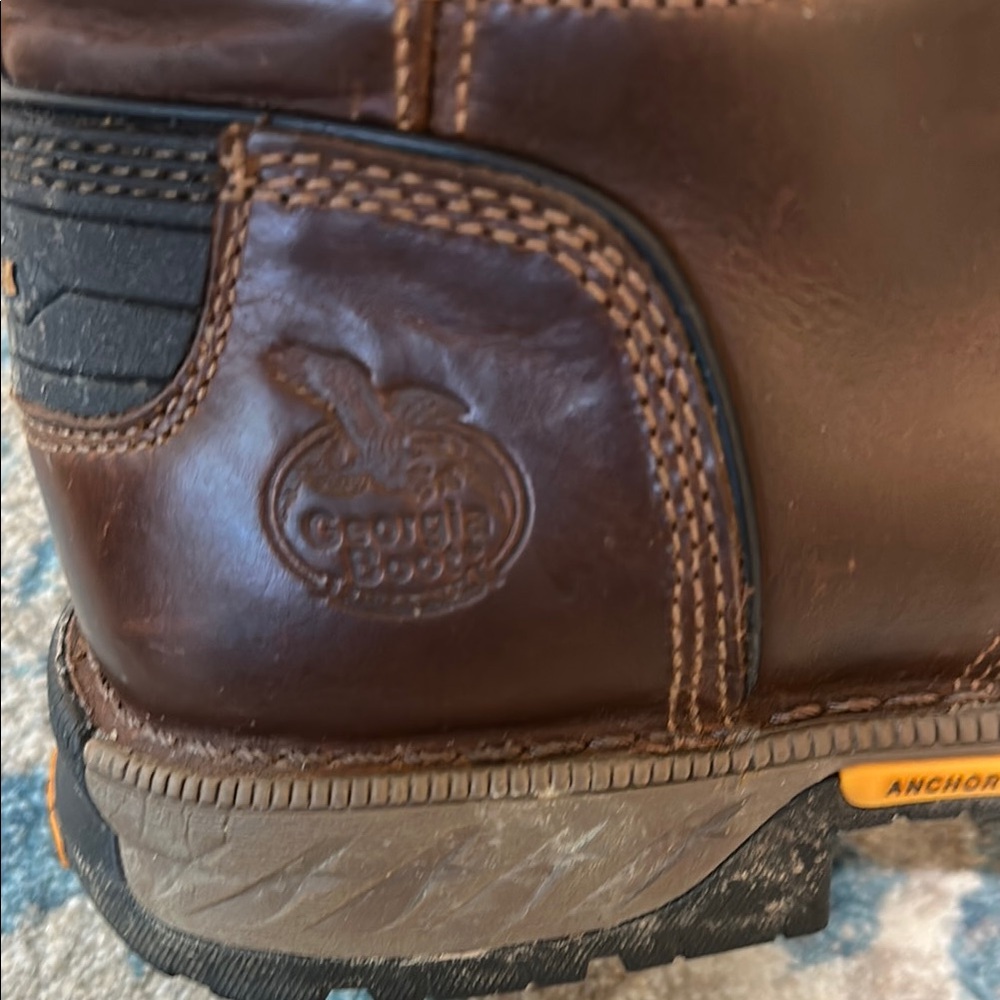 Georgia Boot Brown Leather Work Boots - Picture 13 of 13